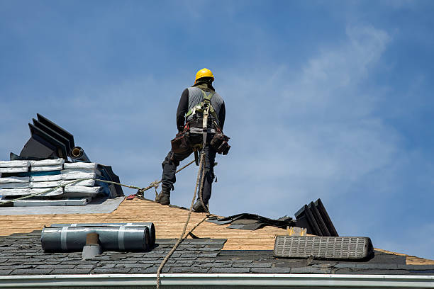 Professional Gutter Installation technician working in Byron, IL